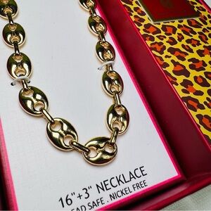 House of Harlow 1960 16”+3” nickel free gold tone layering necklace NWT